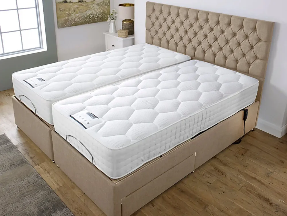 Flexisleep Flexisleep Air-Lite Pocket 1000 Electric Adjustable 5ft King Size Bed (2 x 2ft6)