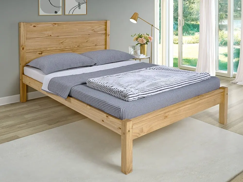 Seconique Seconique Barton 5ft King Size Waxed Pine Wooden Bed Frame