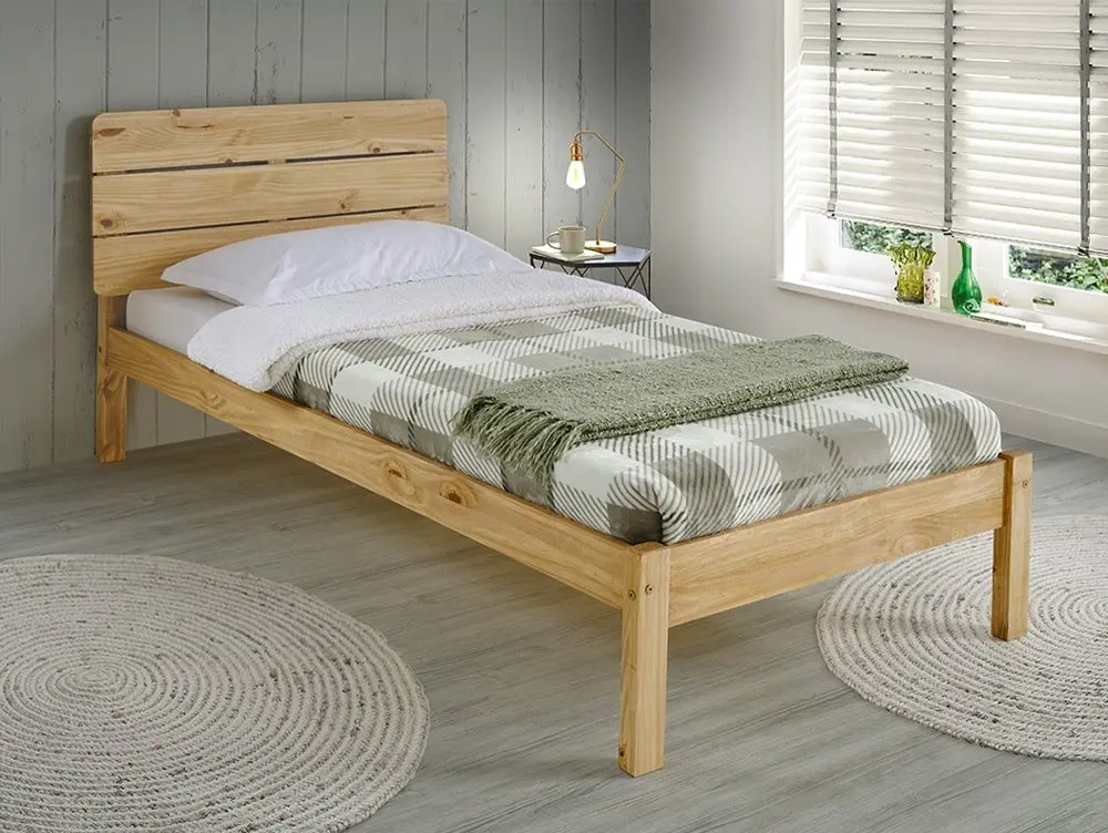 Seconique Seconique Ronan 3ft Single Waxed Pine Wooden Bed Frame