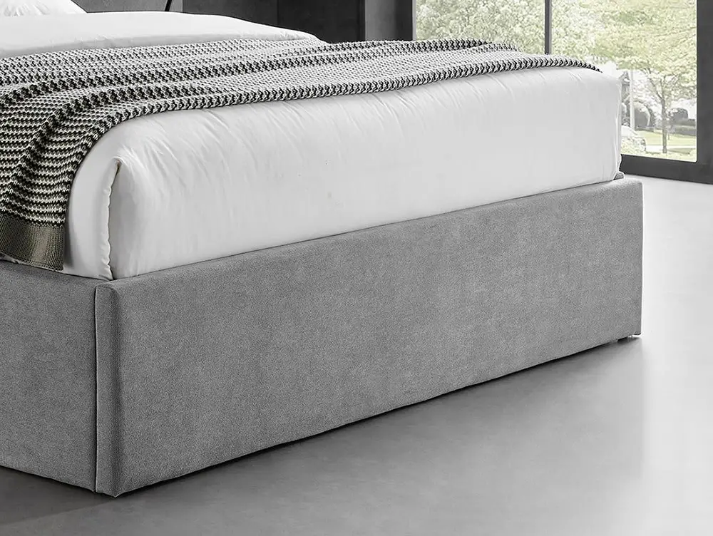 Limelight  Limelight Rosa 4ft6 Double Light Grey Fabric Ottoman Bed Frame