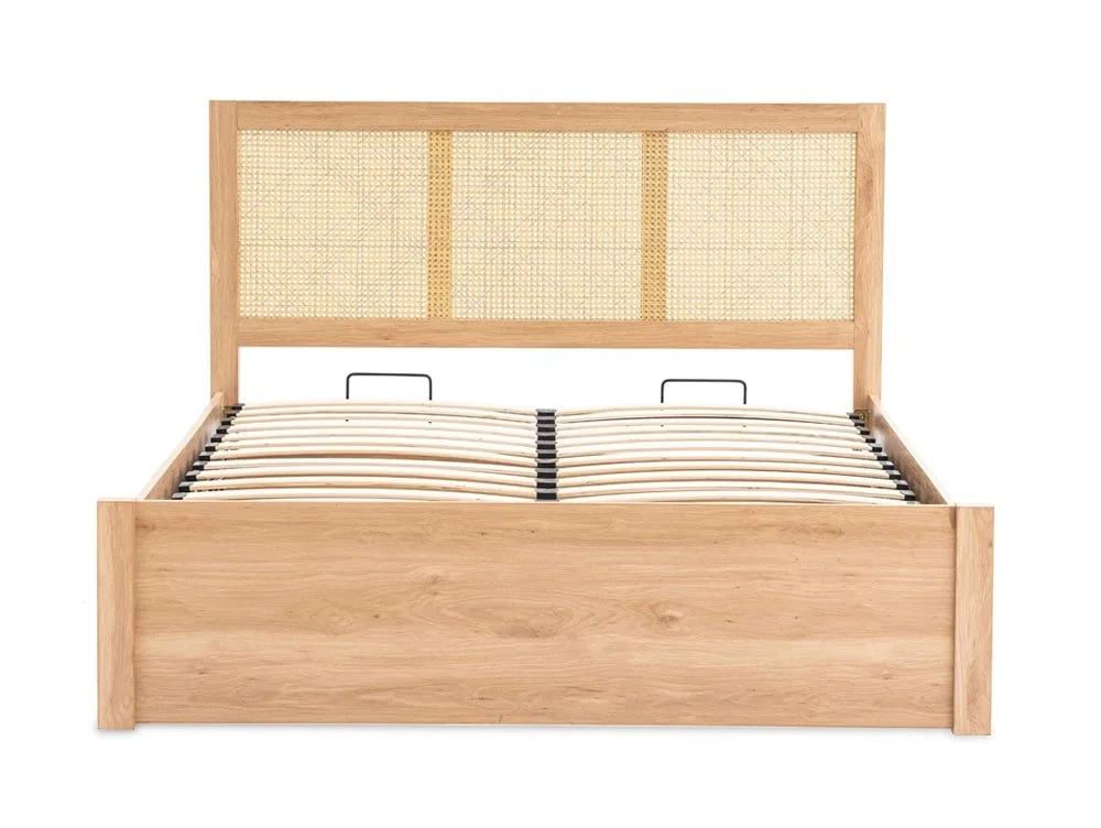 Birlea Birlea Croxley Rattan Oak Wooden Ottoman Bed Frame