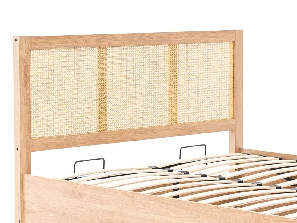 Birlea Birlea Croxley Rattan Oak Wooden Ottoman Bed Frame