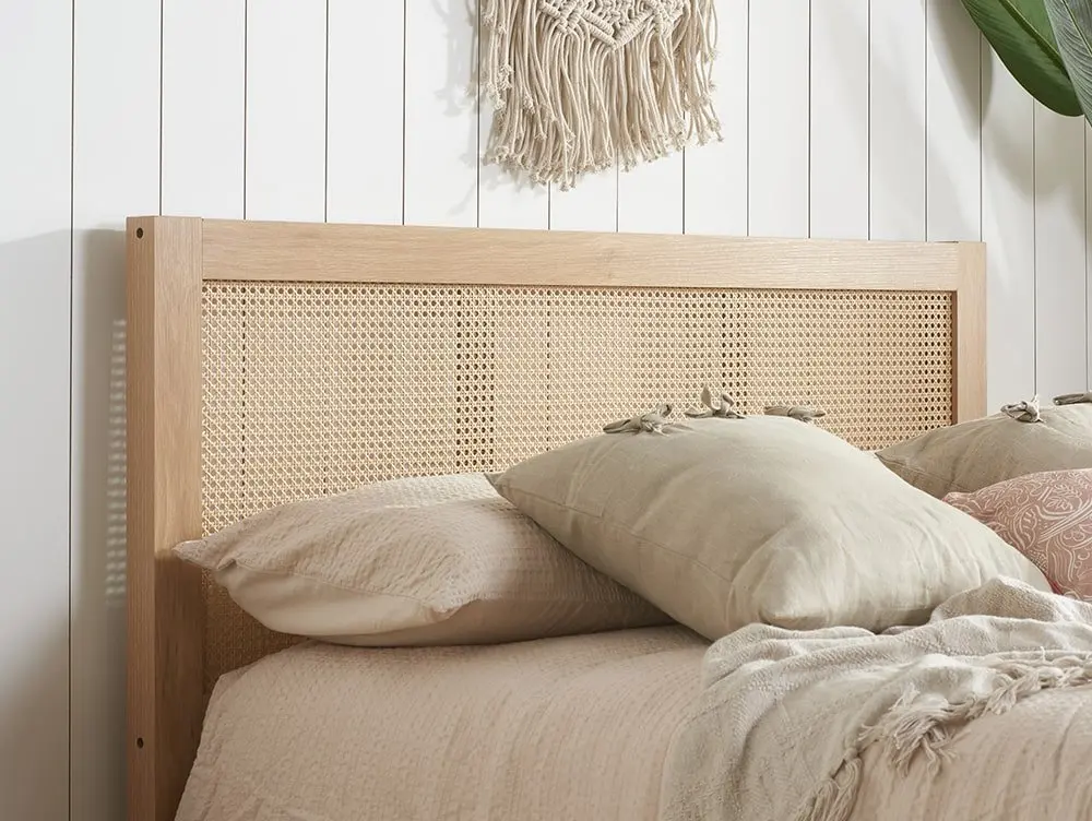Birlea Birlea Croxley Rattan Oak Wooden Ottoman Bed Frame
