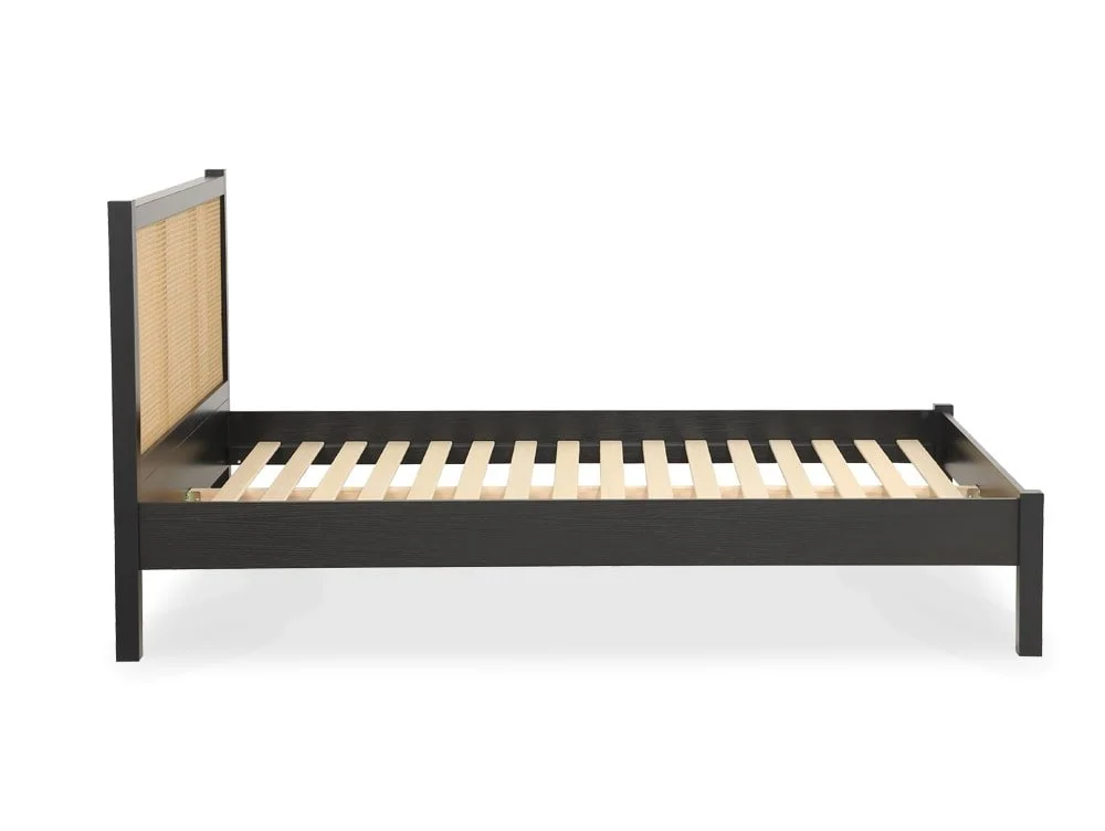 Birlea Birlea Croxley Rattan Black Wooden Bed Frame