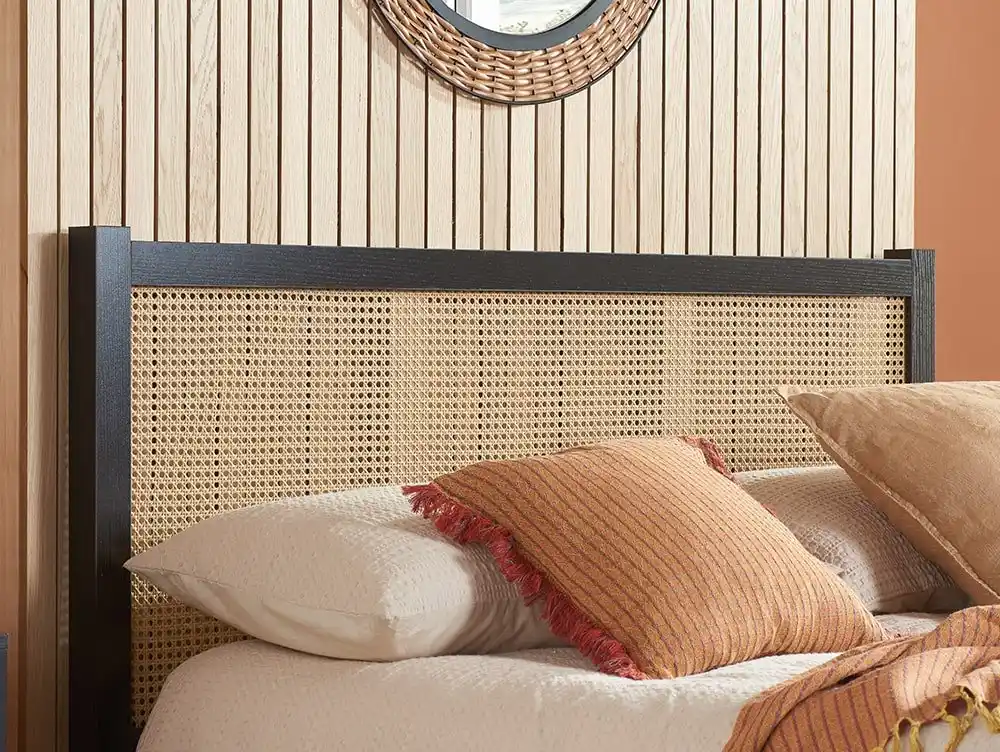 Birlea Birlea Croxley Rattan Black Wooden Bed Frame