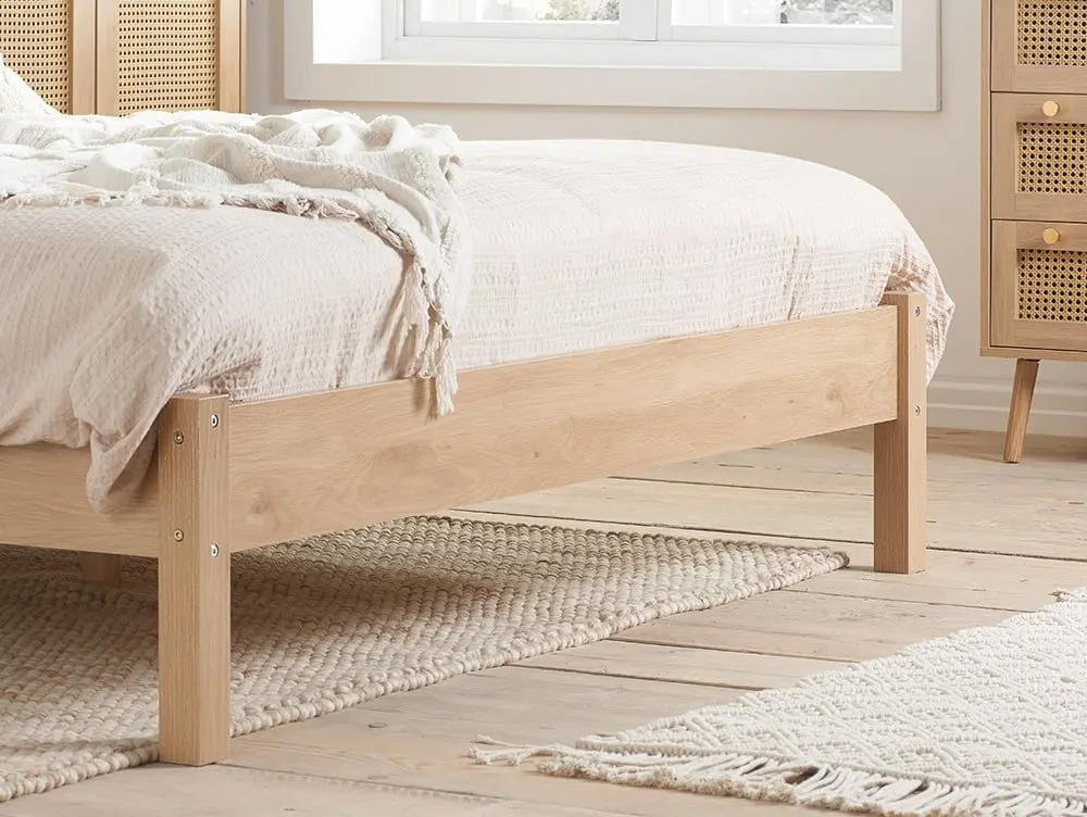 Birlea Birlea Croxley Rattan Oak Wooden Bed Frame
