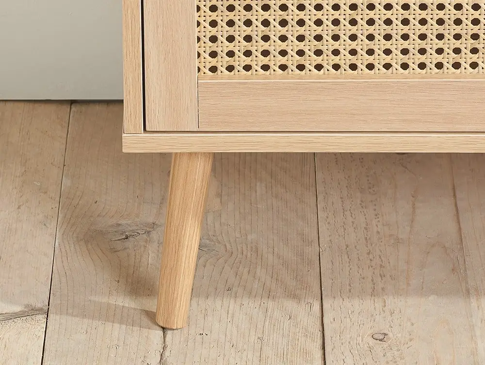 Birlea Birlea Croxley Rattan and Oak 3+2 Drawer Chest of Drawers