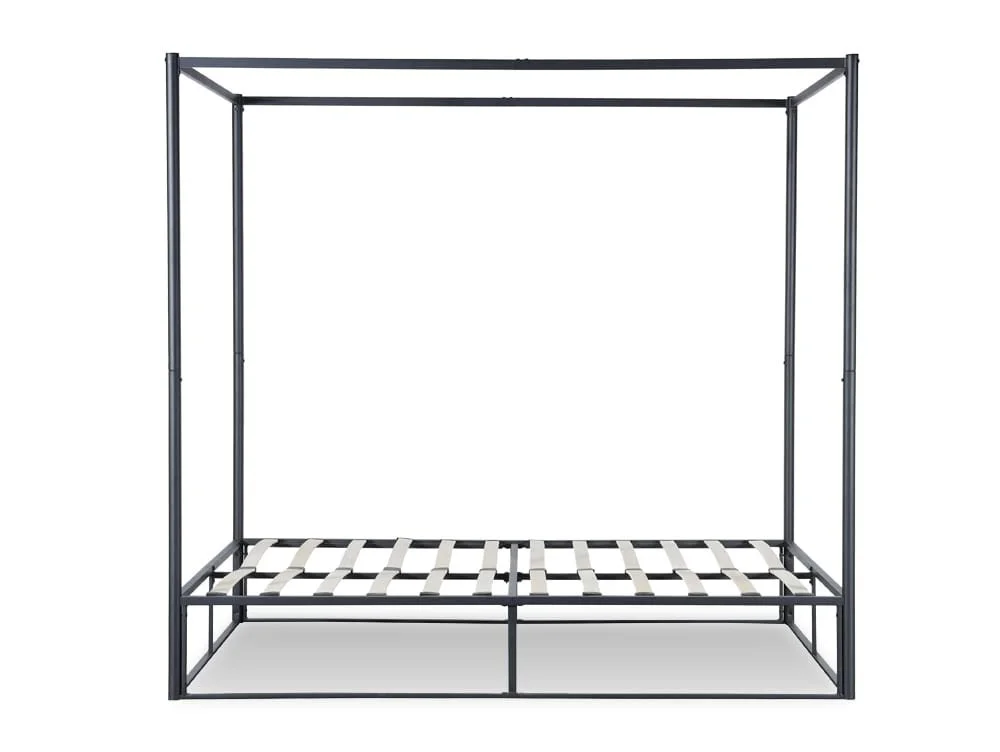 Birlea Furniture & Beds Birlea Farringdon 4ft6 Double Black 4 Poster Metal Bed Frame