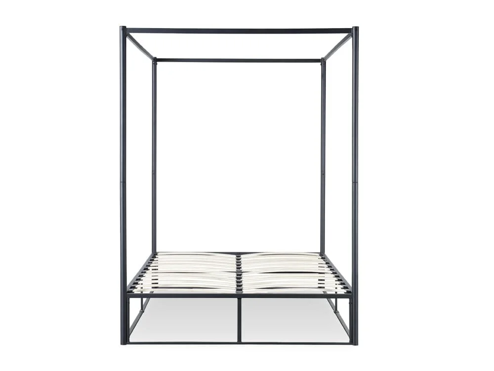 Birlea Furniture & Beds Birlea Farringdon 4ft6 Double Black 4 Poster Metal Bed Frame