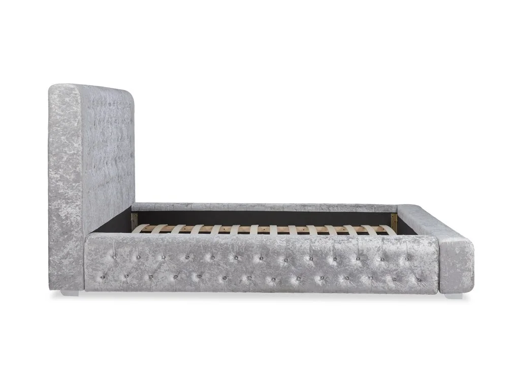 Birlea Birlea Grande Steel Crushed Velvet Bed Frame
