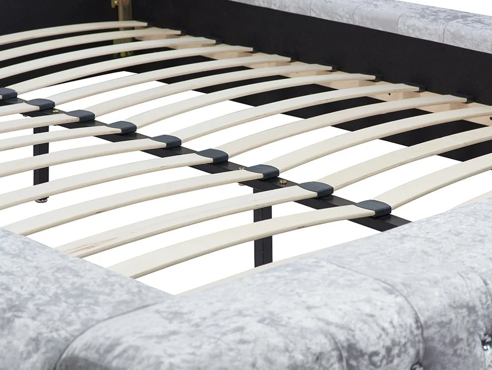 Birlea Birlea Grande Steel Crushed Velvet Bed Frame