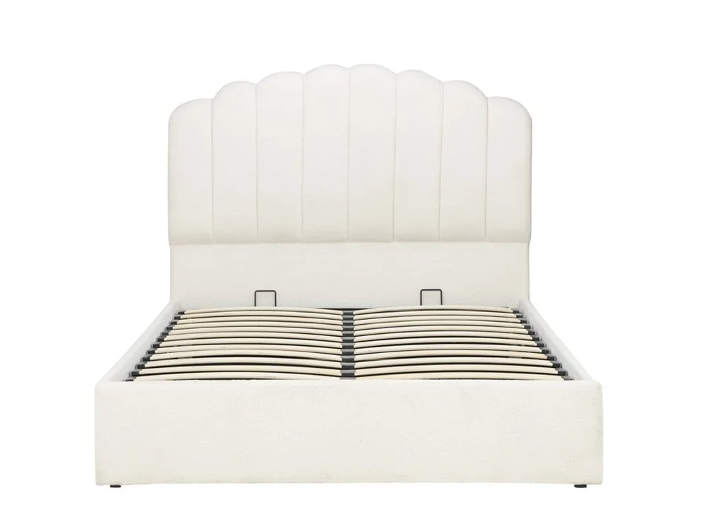 Birlea Furniture & Beds Birlea Monaco 4ft6 Double White Fabric Ottoman Bed Frame