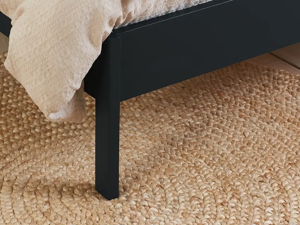 Birlea Birlea Margot Rattan Black Wooden Bed Frame