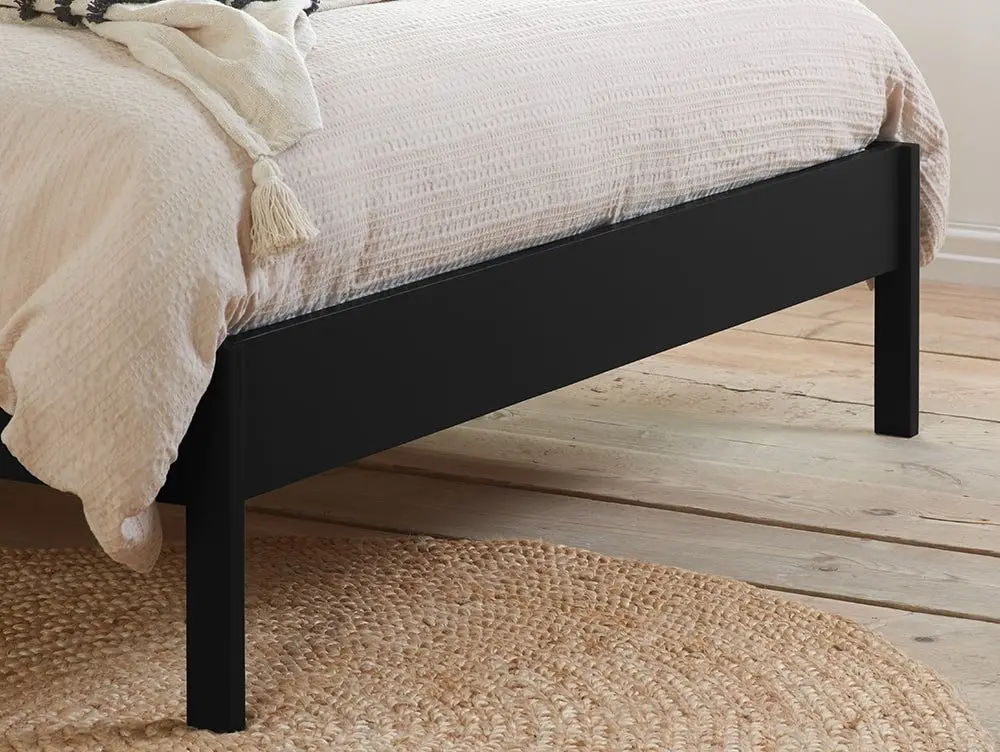 Birlea Furniture & Beds Birlea Margot 5ft King Size Rattan and Black Wooden Bed Frame