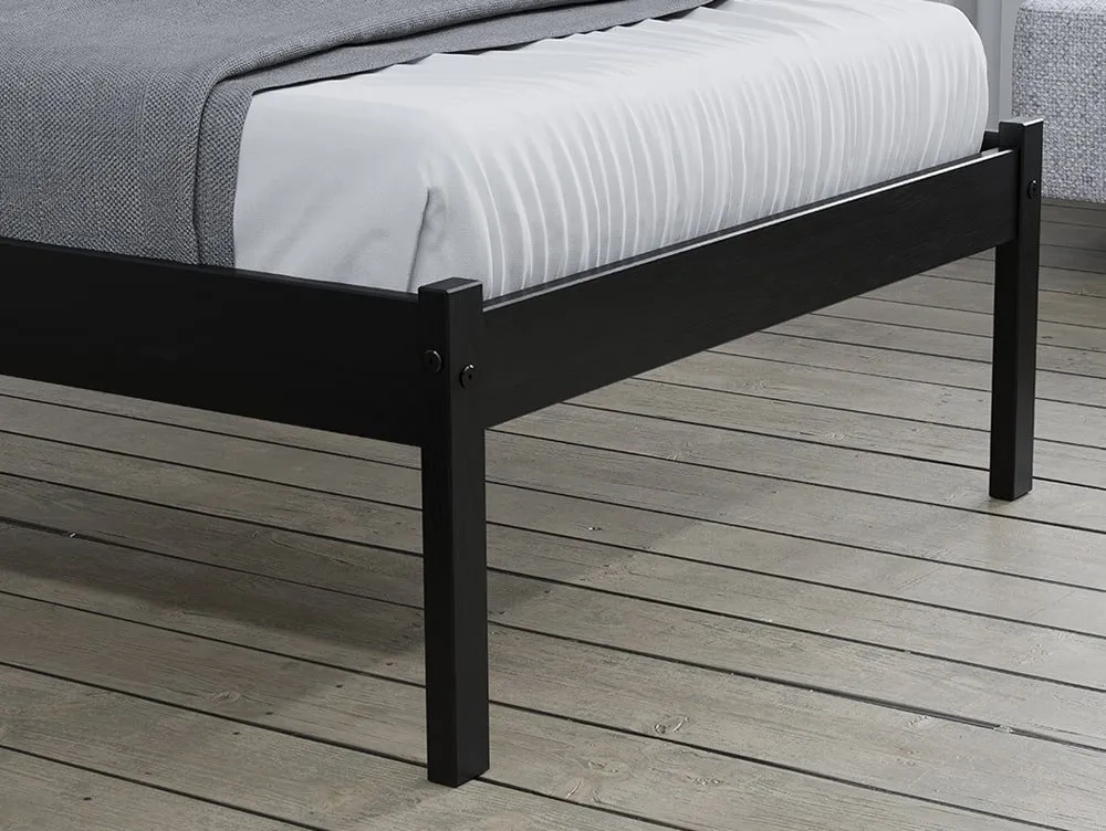 Birlea Birlea Luka Black Wooden Bed Frame