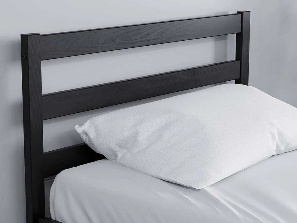Birlea Birlea Luka Black Wooden Bed Frame