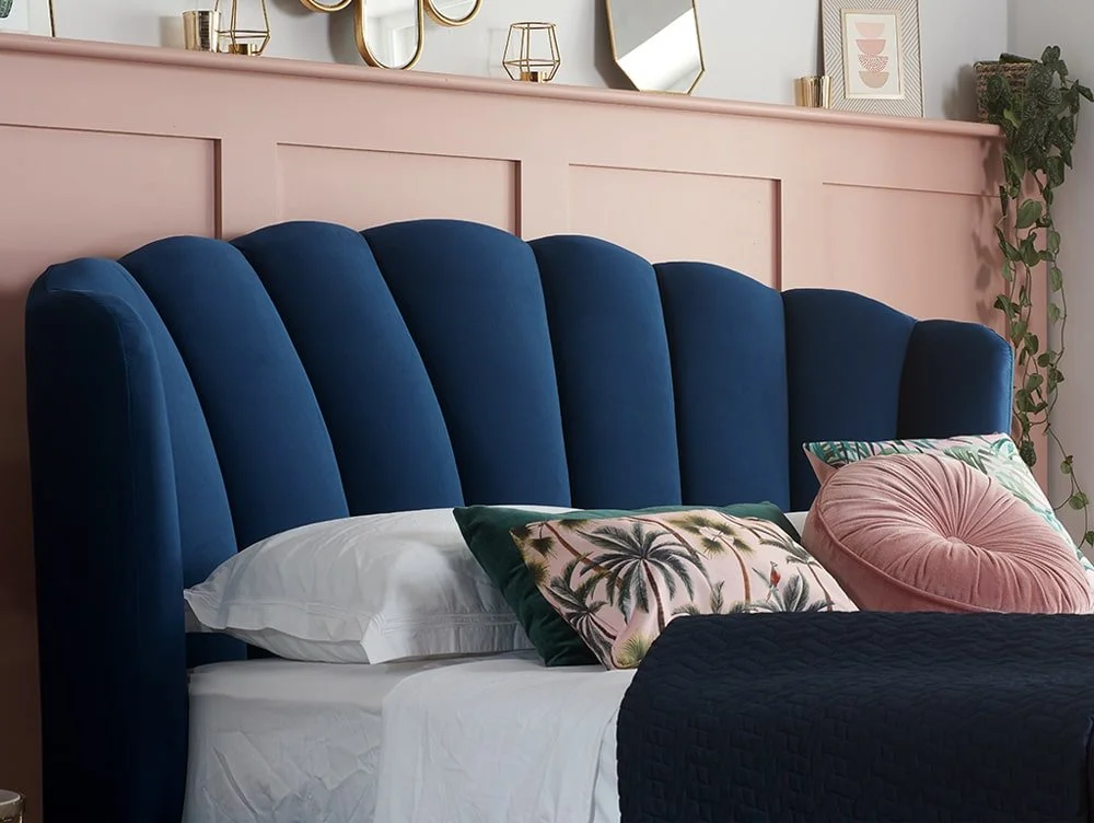 Birlea Birlea Lottie Midnight Blue Fabric Ottoman Bed Frame