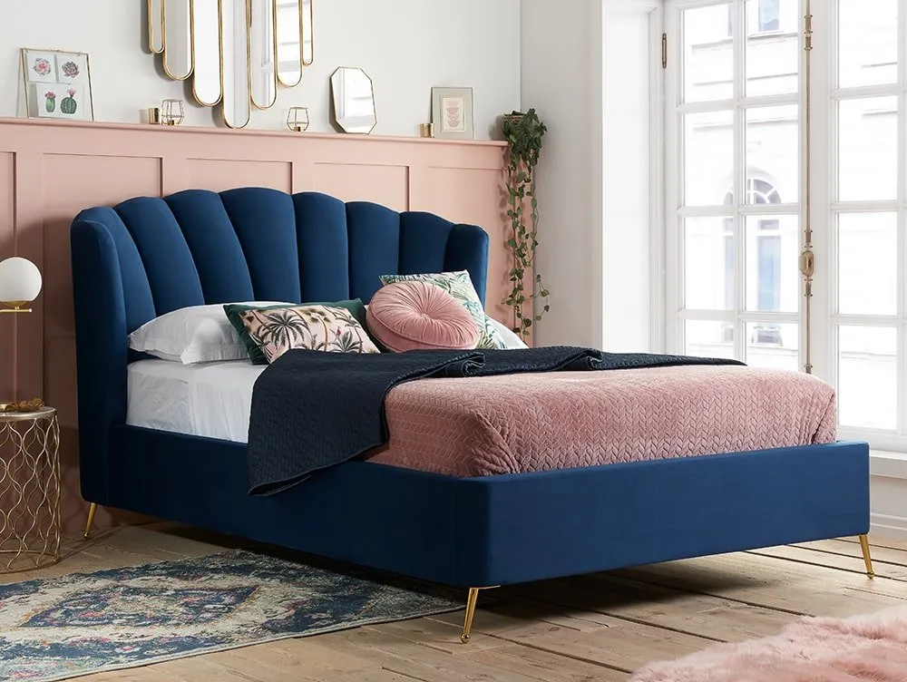 Birlea Birlea Lottie Midnight Blue Fabric Ottoman Bed Frame
