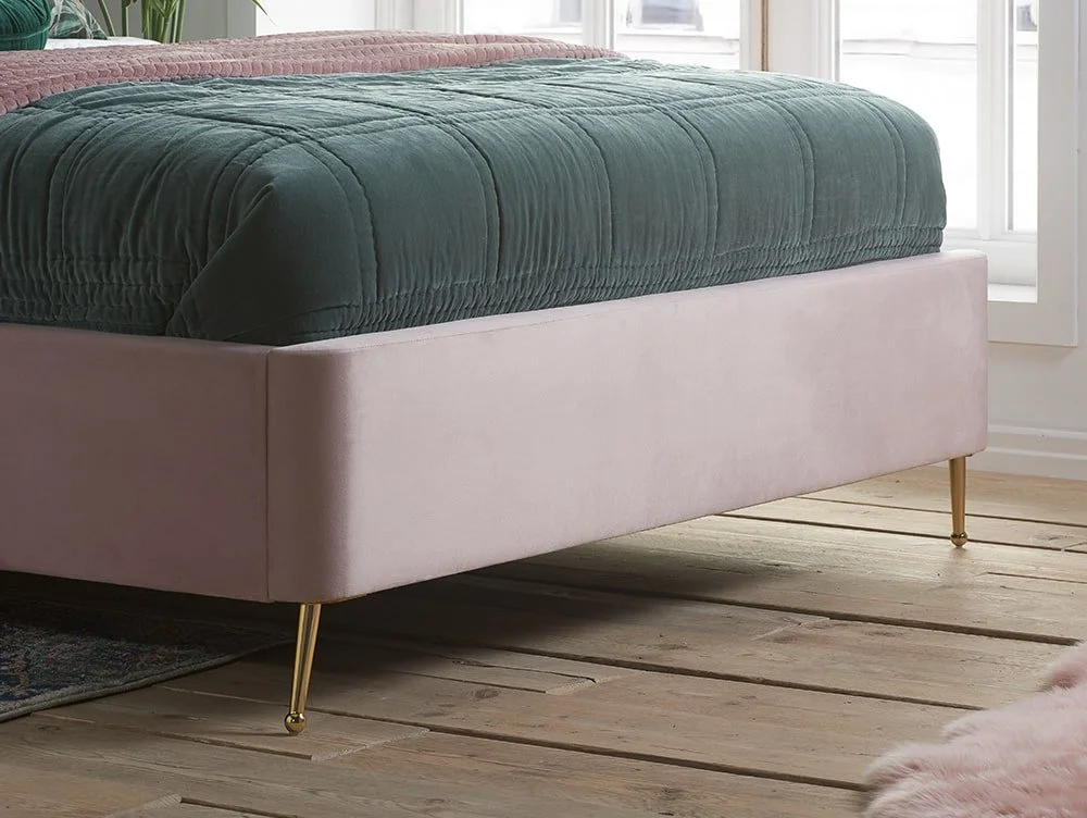 Birlea Furniture & Beds Birlea Lottie 4ft6 Double Pink Fabric Ottoman Bed Frame