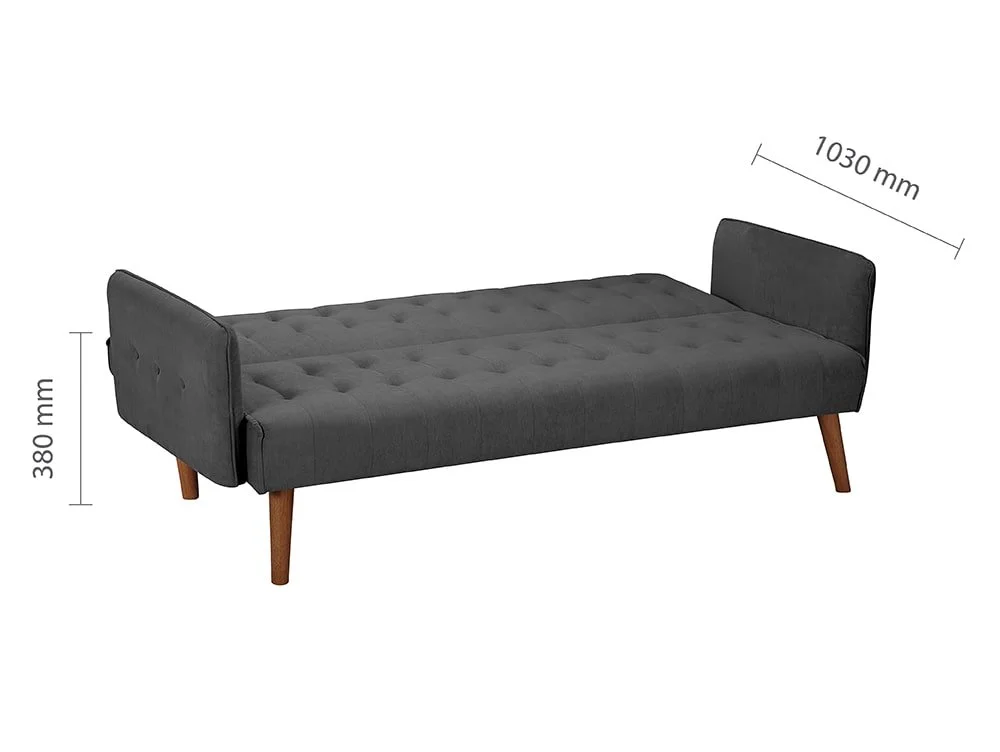 Birlea Furniture & Beds Birlea Hudson Grey Fabric Sofa Bed