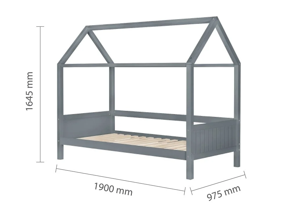Birlea Birlea Home Grey Wooden Bed Frame