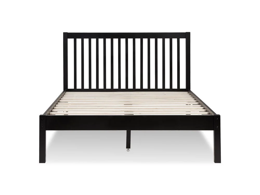 Birlea Furniture & Beds Birlea Nova 4ft6 Double Black Wooden Bed Frame