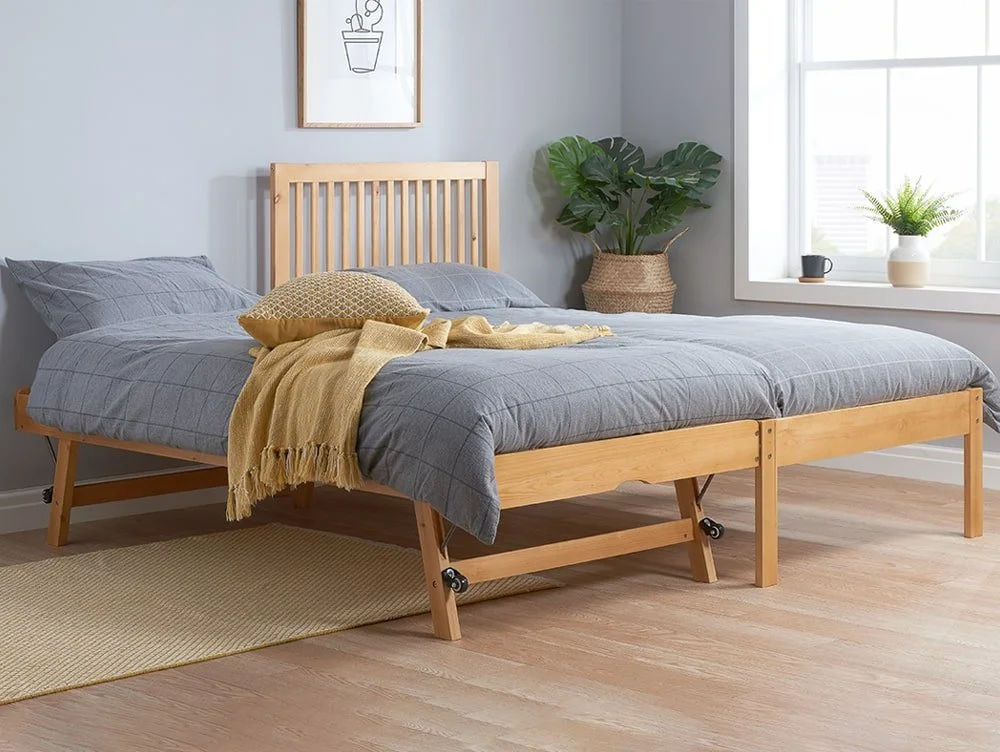 Birlea Birlea Buxton Honey Pine Wooden Guest Bed Frame