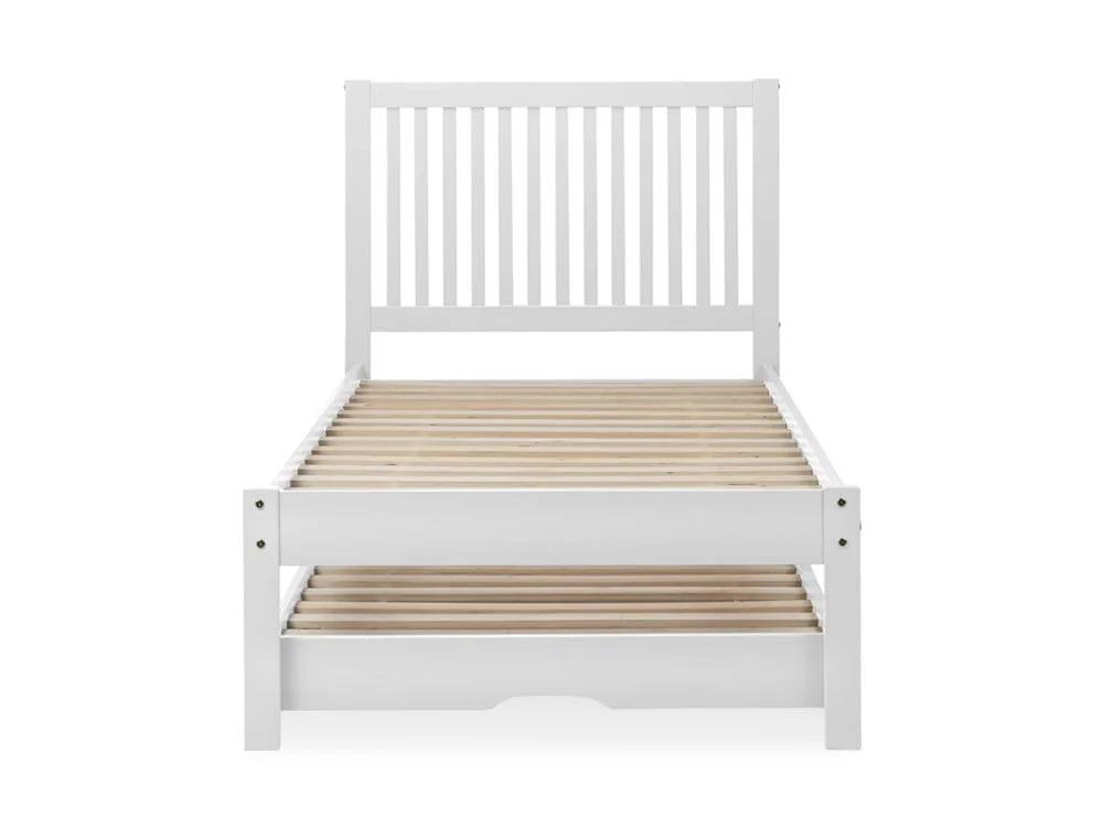 Birlea Furniture & Beds Birlea Buxton 3ft Single White Wooden Guest Bed Frame