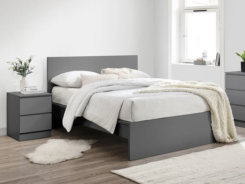 Birlea Furniture & Beds Birlea Oslo 4ft6 Double Grey Wooden Bed Frame