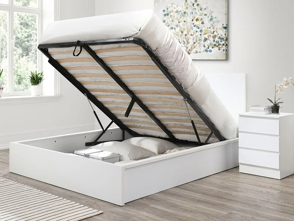 Birlea Birlea Oslo White Wooden Ottoman Bed Frame