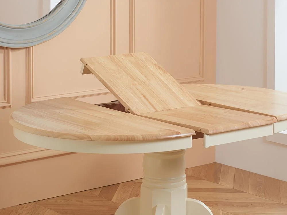 Birlea Chatsworth Cream and Oak Extending Dining Table and 6 Chair Set
