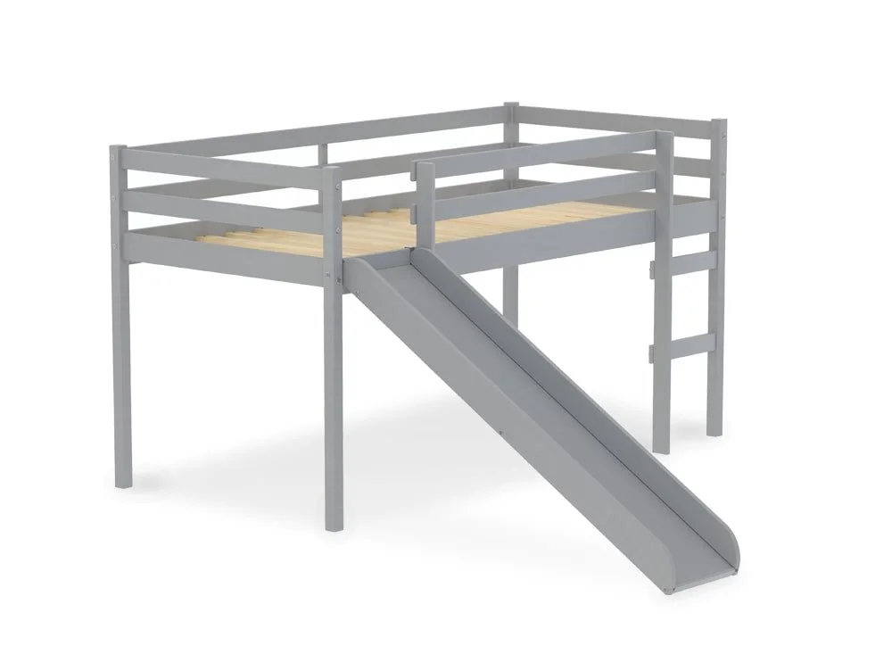 Birlea Furniture & Beds Birlea Frankie 3ft Single Grey Mid Sleeper Bed Frame with Slide