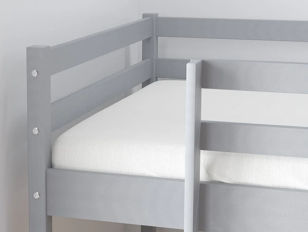 Birlea Furniture & Beds Birlea Frankie 3ft Single Grey Mid Sleeper Bed Frame with Slide