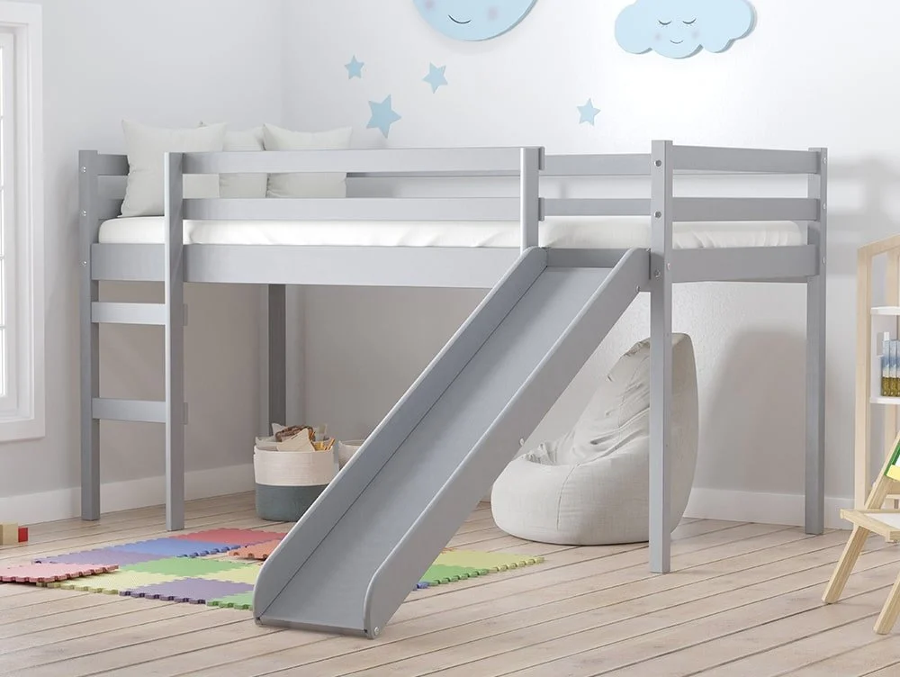 Birlea Birlea Frankie Grey Mid Sleeper Bed Frame with Slide
