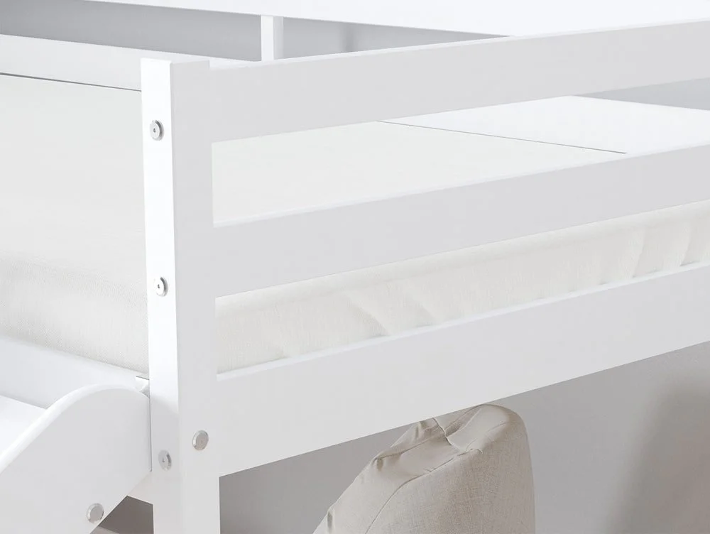 Birlea Birlea Frankie White Mid Sleeper Bed Frame with Slide