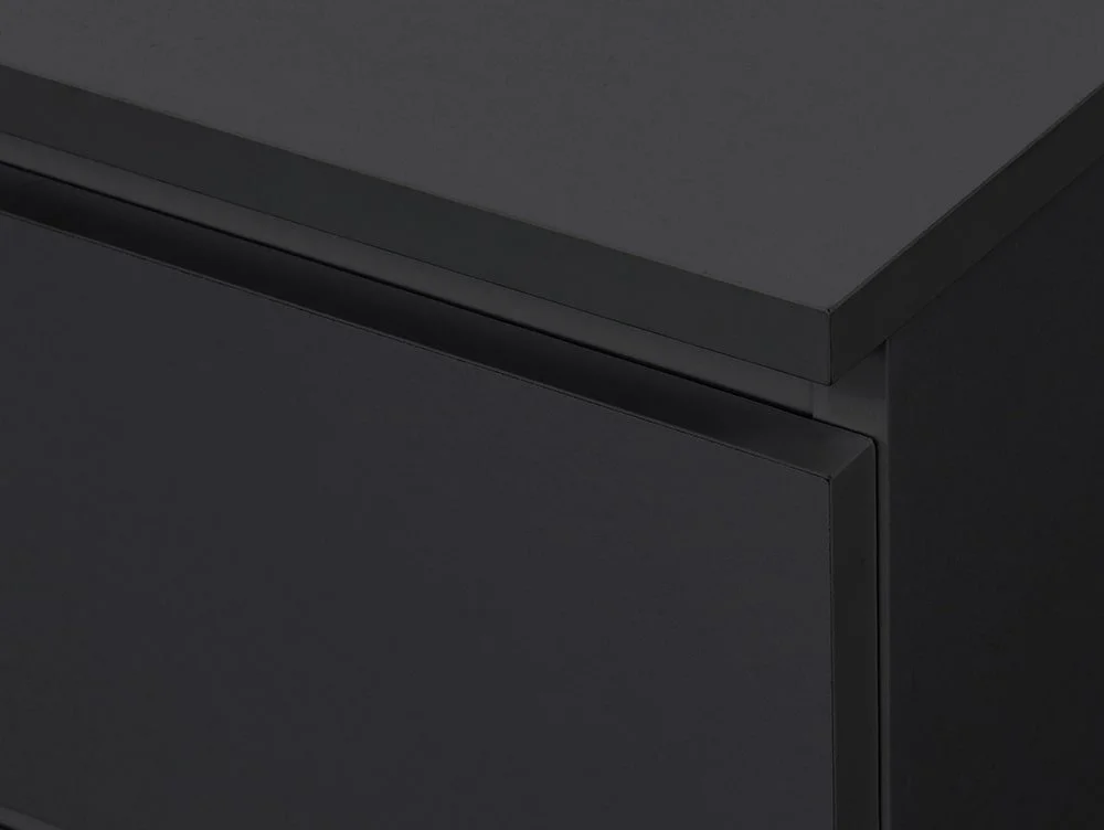 Birlea Birlea Oslo Black 3 Drawer Bedside Table