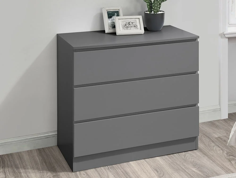 Birlea Birlea Oslo Grey 3 Drawer Chest of Drawers