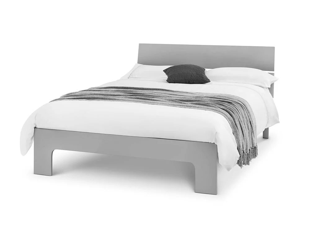 Julian Bowen Julian Bowen Manhattan 4ft6 Double Grey High Gloss Bed Frame