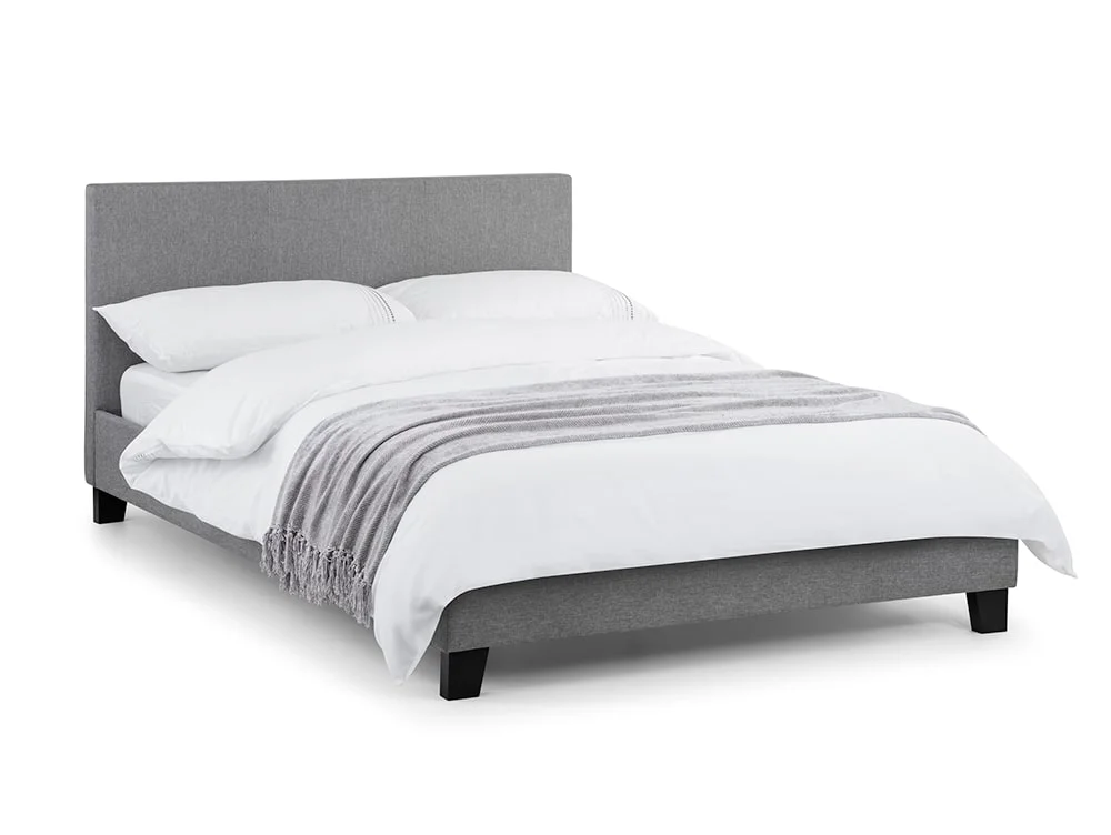 Julian Bowen Julian Bowen Rialto 4ft6 Double Grey Linen Fabric Bed Frame