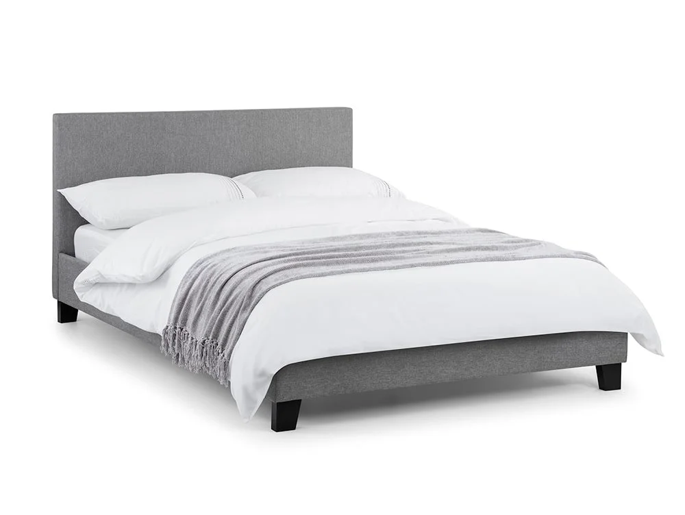 Julian Bowen Julian Bowen Rialto Grey Linen Fabric Bed Frame