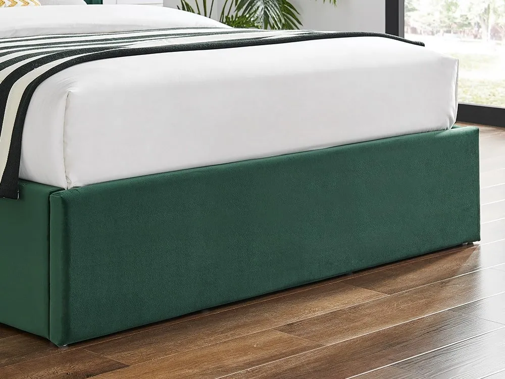 Limelight Limelight Sirius Emerald Green Fabric Ottoman Bed Frame
