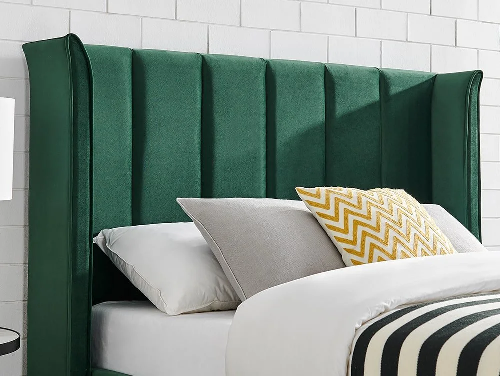 Limelight Limelight Sirius Emerald Green Fabric Ottoman Bed Frame