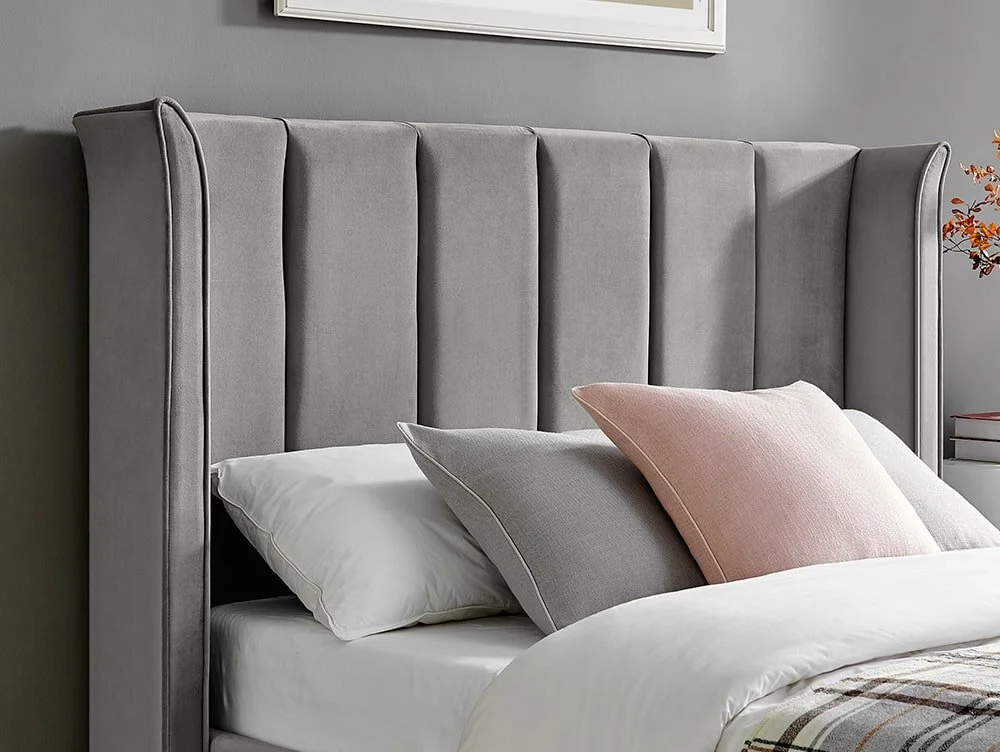 Limelight Limelight Sirius Silver Fabric Ottoman Bed Frame