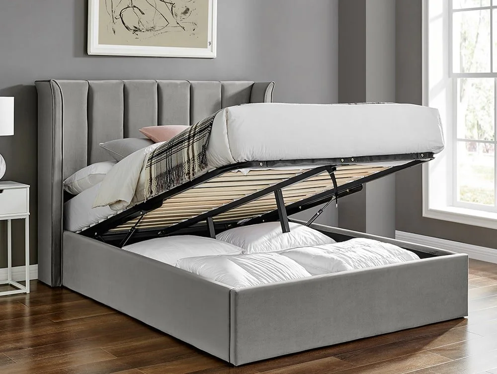 Limelight Limelight Sirius Silver Fabric Ottoman Bed Frame