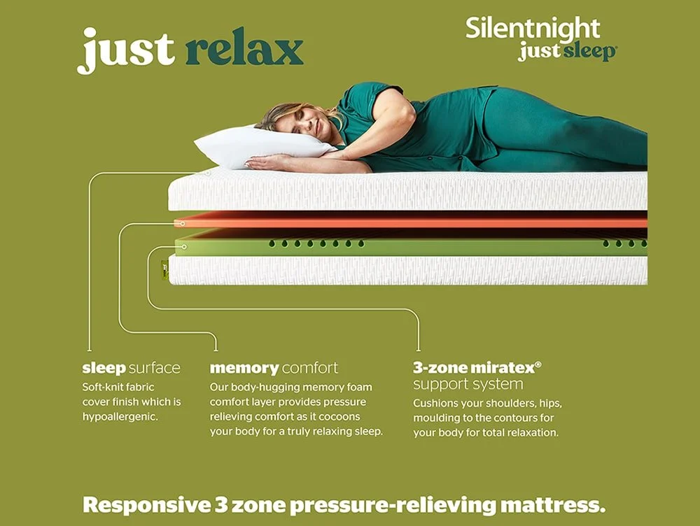 Silentnight Silentnight Just Sleep Relax Memory 4ft6 Double Mattress in a Box