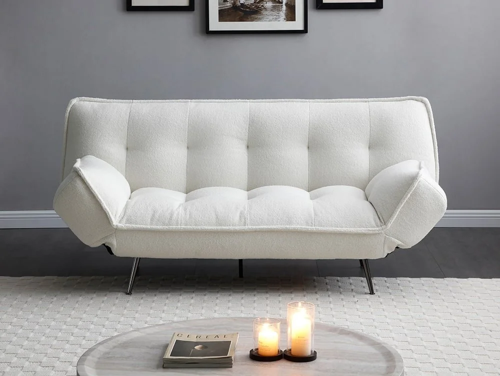 Limelight Limelight Arlo Cream Boucle Fabric Sofa Bed