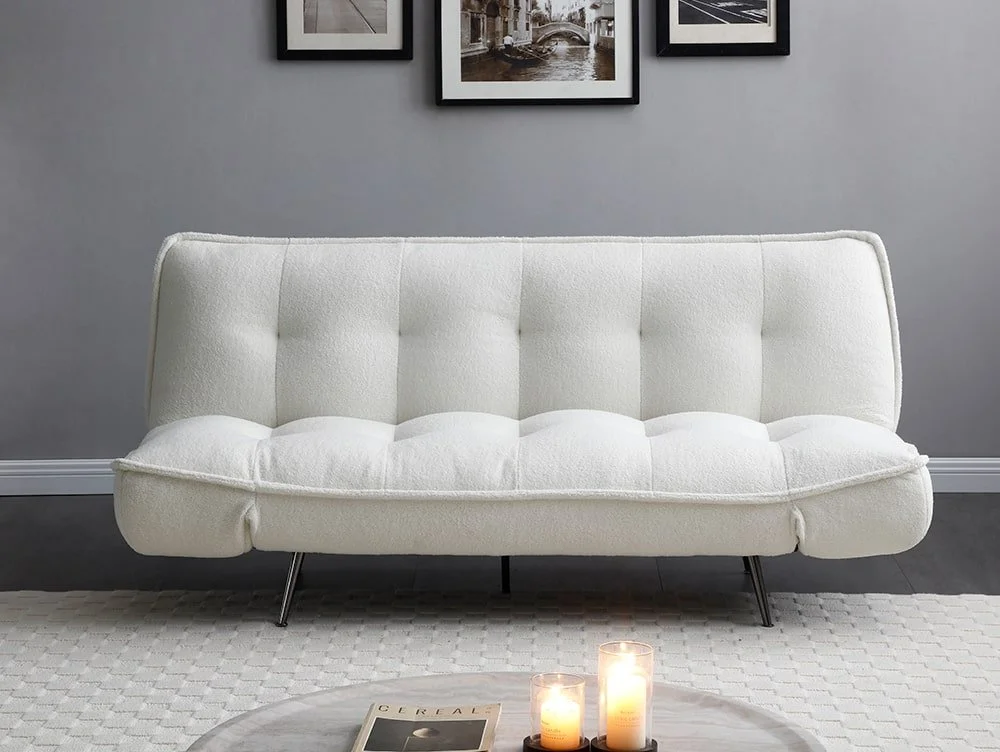 Limelight Limelight Arlo Cream Boucle Fabric Sofa Bed