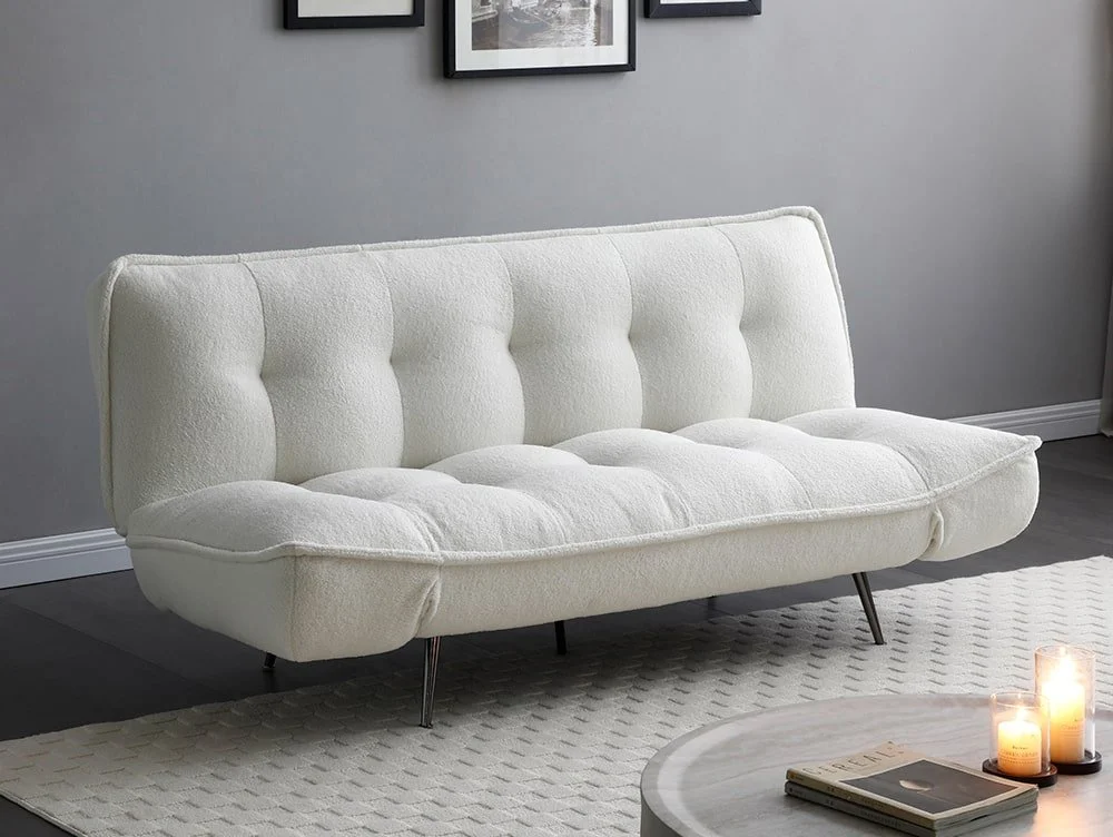 Limelight Limelight Arlo Cream Boucle Fabric Sofa Bed