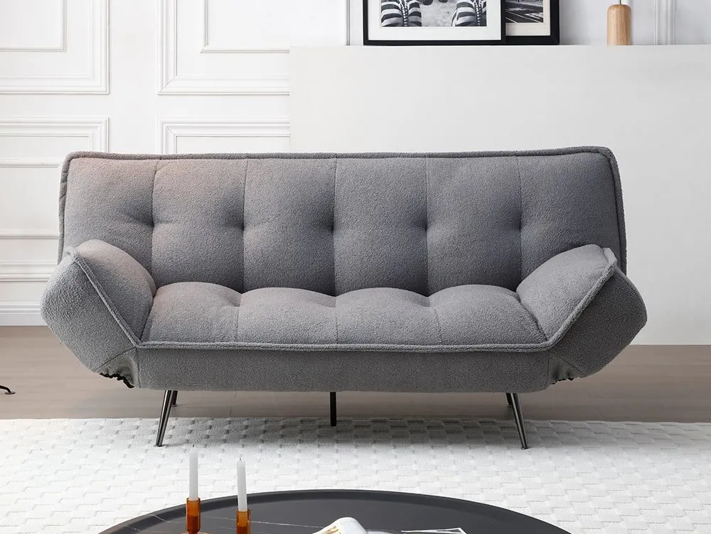 Limelight Limelight Arlo Grey Boucle Fabric Sofa Bed