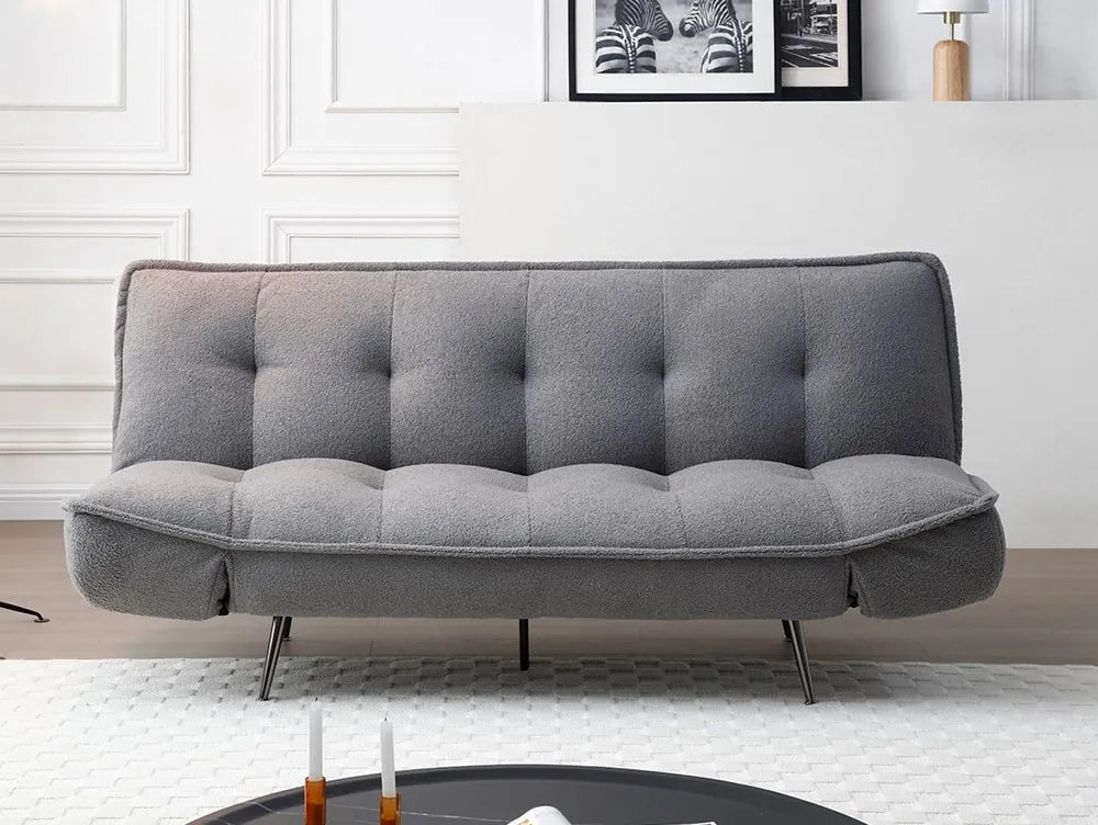 Limelight  Limelight Remi Grey Boucle Fabric Sofa Bed